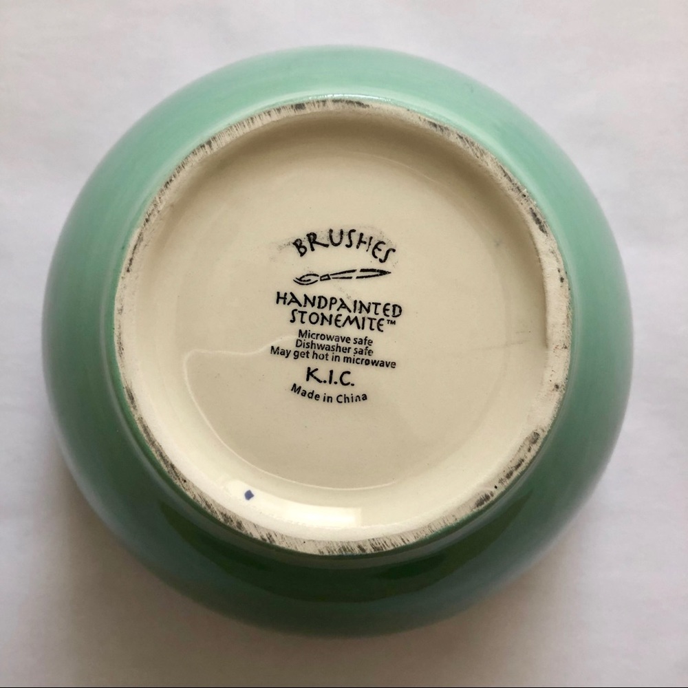 TURQUOISE SALAD/ICE CREAM BOWL - Picture 2 of 4